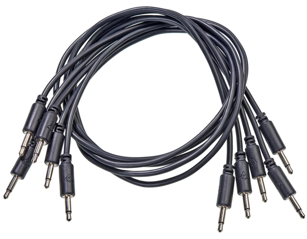 Black Market Modular Patch Cables – 50cm Mono (Set of 5, Various Colours)