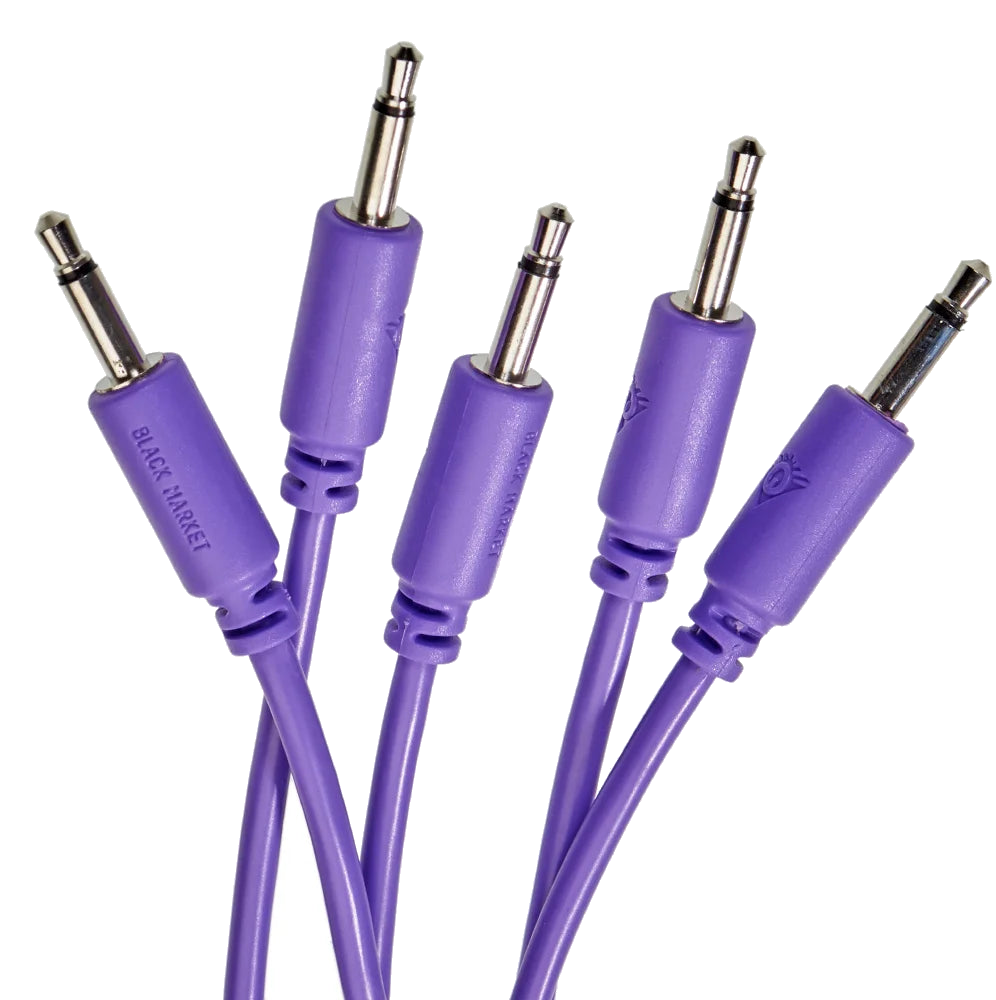 Black Market Modular Patch Cables – 150cm Length (Set of 5, Various Colours)