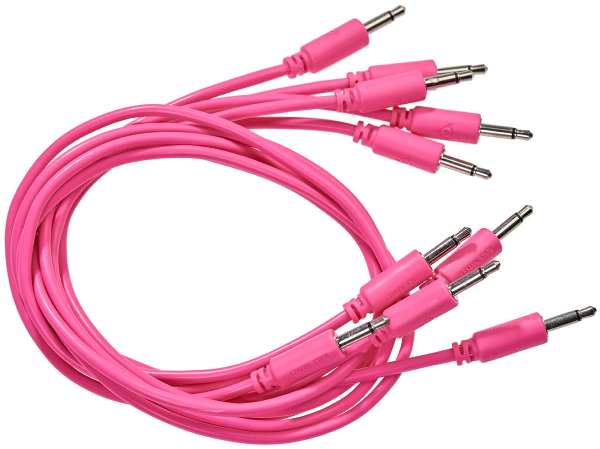 Black Market Modular Patch Cables – 50cm Mono (Set of 5, Various Colours)