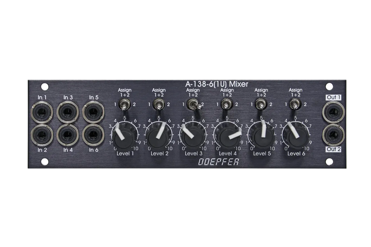 Doepfer A-138-6 1U Six Channel Mixer