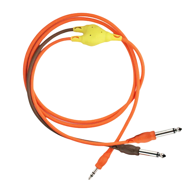 3.5mm stereo to 2x 6.3mm Mono Y Adapter Cable