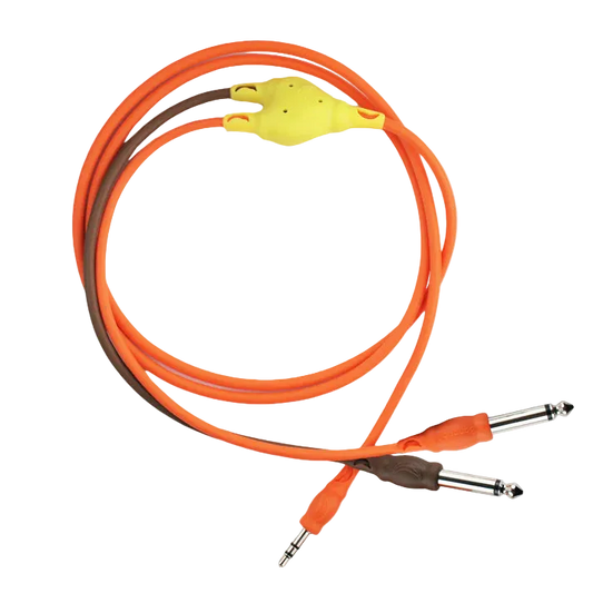 3.5mm stereo to 2x 6.3mm Mono Y Adapter Cable