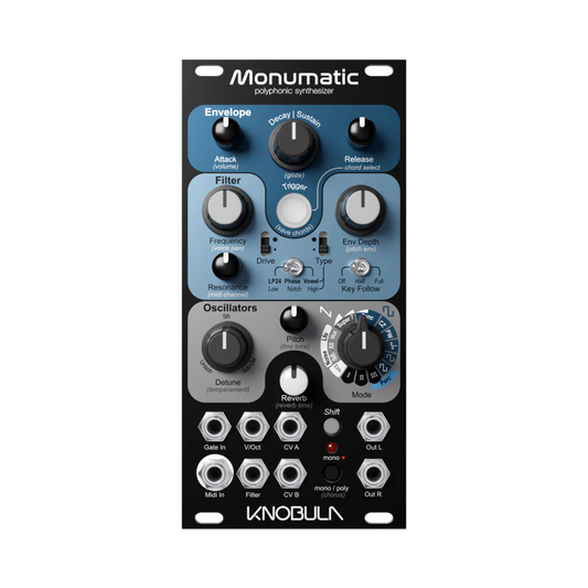 Knobula Monumatic 8-Voice Polyphonic Synthesizer with 16 Oscillator Modes