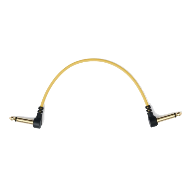 myVolts Candycord 10cm Mono Patch Cable Pineapple Yellow